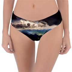 Mountains Sky Clouds Sunset Peak Overlook River Reversible Classic Bikini Bottoms by danenraven