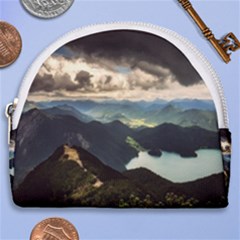 Mountains Sky Clouds Sunset Peak Overlook River Horseshoe Style Canvas Pouch by danenraven