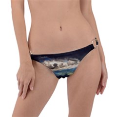 Mountains Sky Clouds Sunset Peak Overlook River Ring Detail Bikini Bottom by danenraven