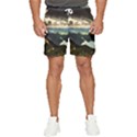 Mountains Sky Clouds Sunset Peak Overlook River Men s Runner Shorts View1