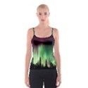 Aurora Borealis Northern Lights Forest Trees Woods Spaghetti Strap Top View1