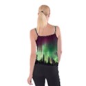 Aurora Borealis Northern Lights Forest Trees Woods Spaghetti Strap Top View2