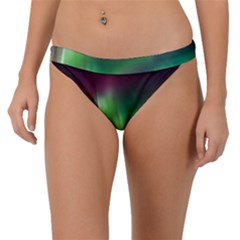 Aurora Borealis Northern Lights Forest Trees Woods Band Bikini Bottom by danenraven