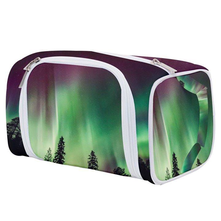 Aurora Borealis Northern Lights Forest Trees Woods Toiletries Pouch