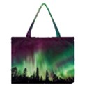 Aurora Borealis Northern Lights Forest Trees Woods Medium Tote Bag View1