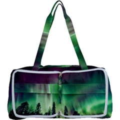 Aurora Borealis Northern Lights Forest Trees Woods Multi Function Bag by danenraven