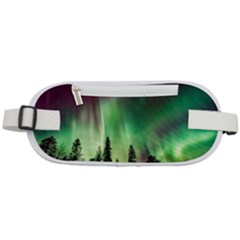 Aurora Borealis Northern Lights Forest Trees Woods Rounded Waist Pouch by danenraven