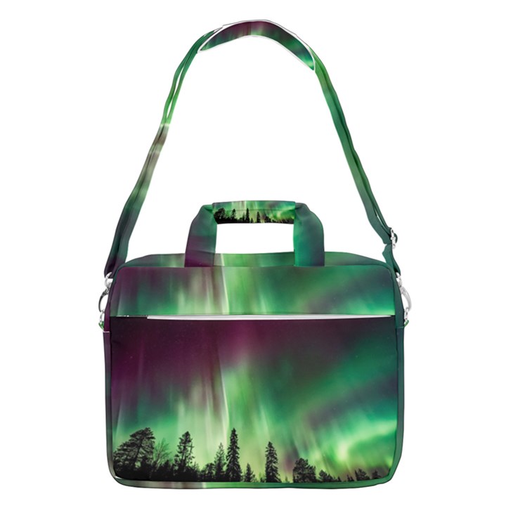 Aurora Borealis Northern Lights Forest Trees Woods MacBook Pro 16  Shoulder Laptop Bag