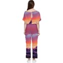 Matterhorn Mountains Sunset Dusk Snow Winter Batwing Lightweight Chiffon Jumpsuit View2