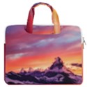 Matterhorn Mountains Sunset Dusk Snow Winter MacBook Pro 13  Double Pocket Laptop Bag View1