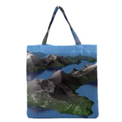 Mountain Landscape Rocky Rocks Geology Scenic Grocery Tote Bag by danenraven