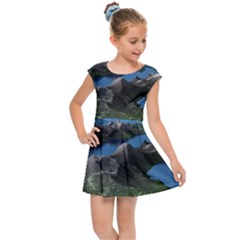 Mountain Landscape Rocky Rocks Geology Scenic Kids  Cap Sleeve Dress by danenraven