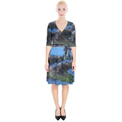 Mountain Landscape Rocky Rocks Geology Scenic Wrap Up Cocktail Dress by danenraven