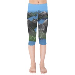 Mountain Landscape Rocky Rocks Geology Scenic Kids  Capri Leggings  by danenraven