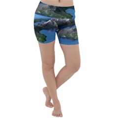 Mountain Landscape Rocky Rocks Geology Scenic Lightweight Velour Yoga Shorts by danenraven