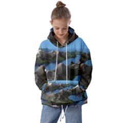 Mountain Landscape Rocky Rocks Geology Scenic Kids  Oversized Hoodie by danenraven