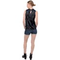 City Night Urban Downtown Science Tower Halo High Neck Satin Top View2