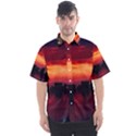 New York City Urban Skyline Harbor Bay Reflections Men s Short Sleeve Shirt View1