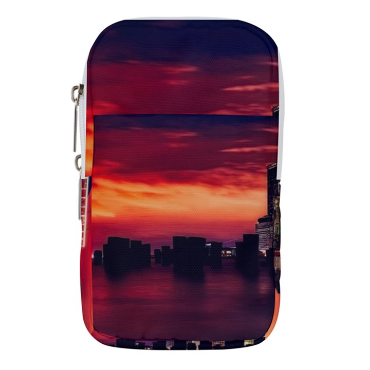 New York City Urban Skyline Harbor Bay Reflections Waist Pouch (Large)