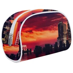 New York City Urban Skyline Harbor Bay Reflections Make Up Case (medium) by danenraven