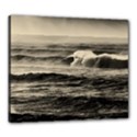 Sea Ocean Waves Sunset Sunrise Rough Seas Nature Black White Canvas 24  x 20  (Stretched) View1