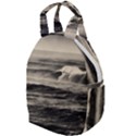 Sea Ocean Waves Sunset Sunrise Rough Seas Nature Black White Travel Backpacks View1