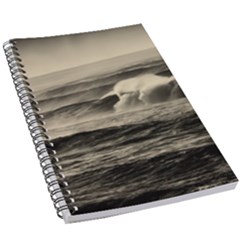 Sea Ocean Waves Sunset Sunrise Rough Seas Nature Black White 5 5  X 8 5  Notebook by danenraven