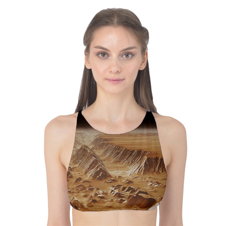 Mars Crater Planet Canyon Cliff Nasa Astronomy Tank Bikini Top