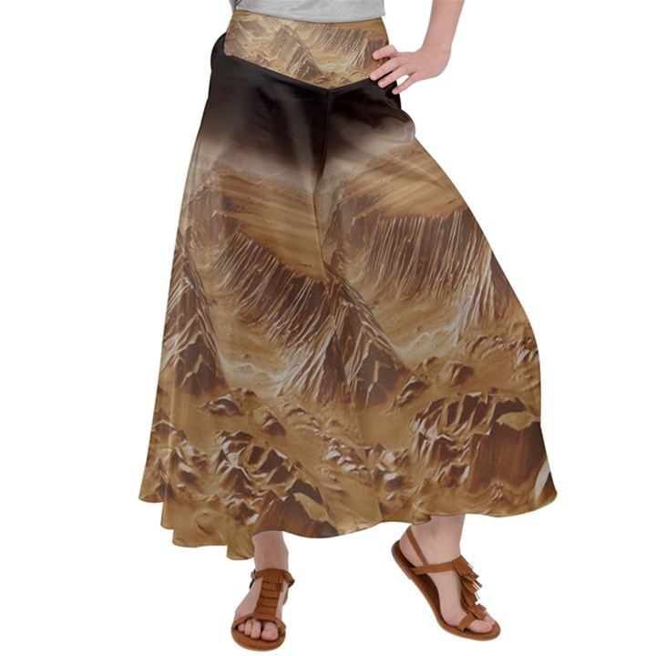 Mars Crater Planet Canyon Cliff Nasa Astronomy Satin Palazzo Pants