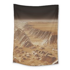 Mars Crater Planet Canyon Cliff Nasa Astronomy Medium Tapestry by danenraven