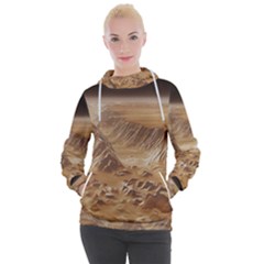 Mars Crater Planet Canyon Cliff Nasa Astronomy Women s Hooded Pullover by danenraven