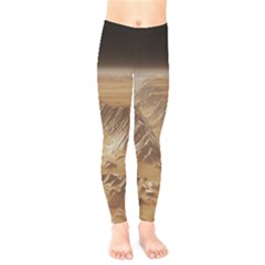 Mars Crater Planet Canyon Cliff Nasa Astronomy Kids  Leggings by danenraven