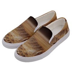 Mars Crater Planet Canyon Cliff Nasa Astronomy Men s Canvas Slip Ons by danenraven