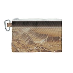 Mars Crater Planet Canyon Cliff Nasa Astronomy Canvas Cosmetic Bag (medium) by danenraven