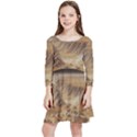 Mars Crater Planet Canyon Cliff Nasa Astronomy Kids  Quarter Sleeve Skater Dress View1