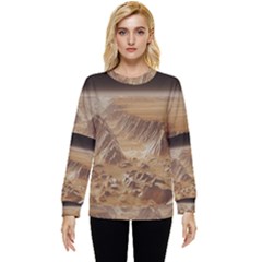 Mars Crater Planet Canyon Cliff Nasa Astronomy Hidden Pocket Sweatshirt by danenraven