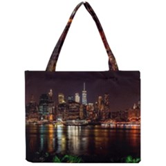 New York City Panorama Urban Hudson River Water Mini Tote Bag by danenraven