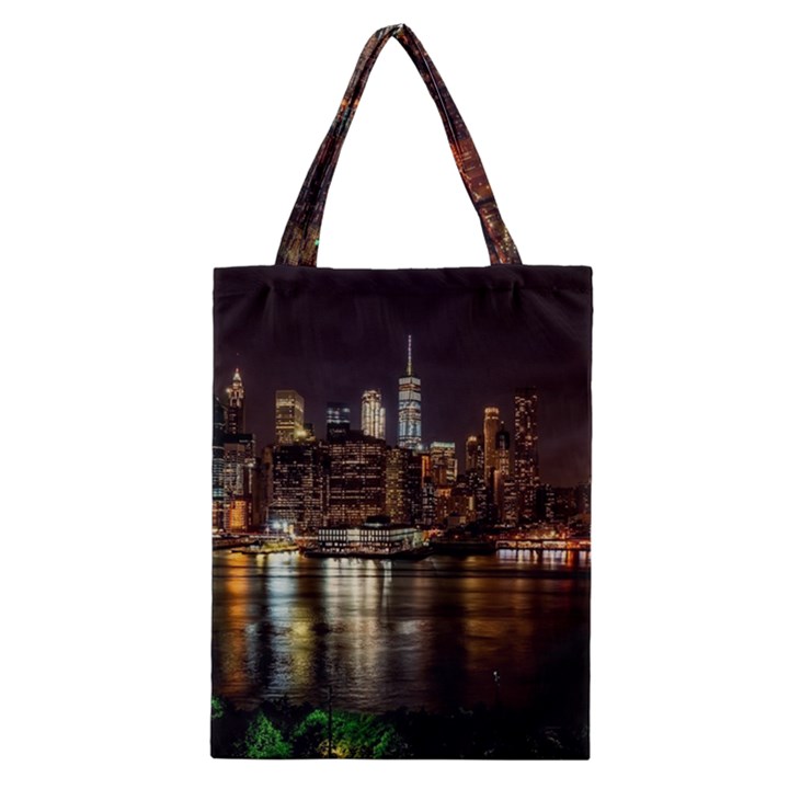 New York City Panorama Urban Hudson River Water Classic Tote Bag