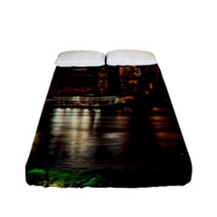 New York City Panorama Urban Hudson River Water Fitted Sheet (full/ Double Size) by danenraven