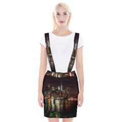 New York City Panorama Urban Hudson River Water Braces Suspender Skirt by danenraven