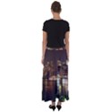 New York City Panorama Urban Hudson River Water Flared Maxi Skirt View2