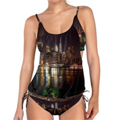 New York City Panorama Urban Hudson River Water Tankini Set by danenraven