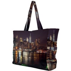 New York City Panorama Urban Hudson River Water Simple Shoulder Bag by danenraven