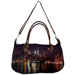 New York City Panorama Urban Hudson River Water Removal Strap Handbag by danenraven