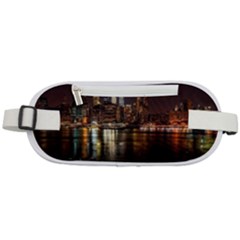 New York City Panorama Urban Hudson River Water Rounded Waist Pouch by danenraven