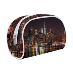 New York City Panorama Urban Hudson River Water Make Up Case (small) by danenraven