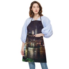 New York City Panorama Urban Hudson River Water Pocket Apron by danenraven