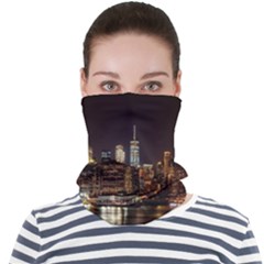 New York City Panorama Urban Hudson River Water Face Seamless Bandana (adult) by danenraven