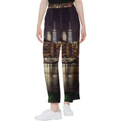 New York City Panorama Urban Hudson River Water Women s Pants  by danenraven