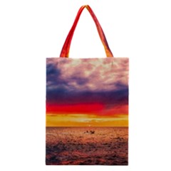 Denmark Sunset Dusk Sky Clouds Sea Ocean Water Classic Tote Bag by danenraven